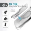 Speck MagSafe iPhone 15 Pro Max Kılıfı Clear/Chrome Finish/Serene Silver