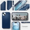Spigen iphone 15 Plus [Askeri Düzey Koruma] Thin Fit Kılıf Lacivert
