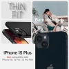 Spigen iphone 15 Plus [Askeri Düzey Koruma] Thin Fit Kılıf Siyah