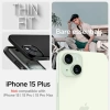 Spigen iphone 15 Plus [Askeri Düzey Koruma] Thin Fit Kılıf Siyah