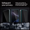 Spigen iPhone 15 Temperli Cam Ekran Koruyucu [GlasTR EZ FIT - Privacy] - 2li Paket
