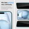 Spigen Temperli Cam Ekran Koruyucu [GlasTR EZ FIT - Privacy] iPhone 15 Plus iPhone 16 / iPhone 15