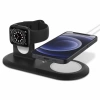 Spigen MagFit Duo 2in1 MagSafe & Apple Watch ile Uyumlu Stand Dock Ünitesi Siyah