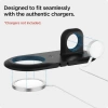 Spigen MagFit Duo 2in1 MagSafe & Apple Watch ile Uyumlu Stand Dock Ünitesi Siyah