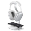 Spigen S380 (MagFit) MagSafe Şarj Cihazı ve Kulaklık Standı Silver
