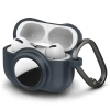 Spigen Tag Armor Duo AirTag Uyumlu Airpods Pro Kılıf Metal Slate