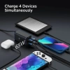Spigen USB C Şarj Cihazı 120W [GaN III] 4 Bağlantı Noktalı USB C Şarj İstasyonu 100W