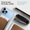 Spigen Valentinus (MagFit) İphone 14, 13, 12 için Manyetik Cüzdan Kartlık 2 Kartlı PU Brown