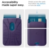 Spigen Valentinus (MagFit) İphone 14, 13, 12 için Manyetik Cüzdan Kartlık 2 Kartlı PU Purple