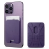 Spigen Valentinus (MagFit) İphone 14, 13, 12 için Manyetik Cüzdan Kartlık 2 Kartlı PU Purple