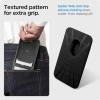 Spigen Valentinus (MagFit) İphone 14, 13, 12 için Manyetik Cüzdan Kartlık 3 Kartlı Fabric Black