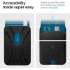 Spigen Valentinus (MagFit) İphone 14, 13, 12 için Manyetik Cüzdan Kartlık 3 Kartlı Fabric Black