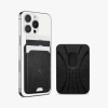 Spigen Valentinus (MagFit) İphone 14, 13, 12 için Manyetik Cüzdan Kartlık 3 Kartlı Fabric Black