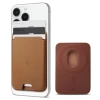 Spigen Valentinus (MagFit) İphone 14, 13, 12 için Manyetik Cüzdan Kartlık 3 Kartlı PU Brown