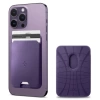 Spigen Valentinus (MagFit) İphone 14, 13, 12 için Manyetik Cüzdan Kartlık 3 Kartlı PU Purple