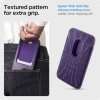 Spigen Valentinus (MagFit) İphone 14, 13, 12 için Manyetik Cüzdan Kartlık 3 Kartlı PU Purple