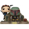 Funko Pop! Star Wars: The Mandalorian - Boba Fett ve Fennec Tahtta (Kutusunda Çizik Bulunuyor)