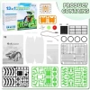 STEM 13ü 1 Arada Eğitim Güneş Enerjili Robot Oyuncak Green