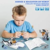STEM 13ü 1 Arada Eğitim Güneş Enerjili Robot Oyuncak Mavi/Gri