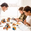 STEM 13ü 1 Arada Eğitim Güneş Enerjili Robot Oyuncak Turuncu