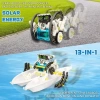 STEM 13ü 1 Arada Eğitim Güneş Enerjili Robot Oyuncak White1