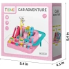 TEMİ Çocuk Yarış Pisti Oyuncakları Pink Car Race Track Toy race toy pink