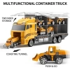 TEMI Çocuklar İçin Döküm İnşaat Araba Taşıyıcı Araç Oyuncak Construction Truck