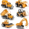 TEMI Çocuklar İçin Döküm İnşaat Araba Taşıyıcı Araç Oyuncak Construction Truck