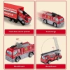 TEMI Çocuklar İçin Döküm İnşaat Araba Taşıyıcı Araç Oyuncak Fire Car