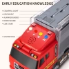TEMI Çocuklar İçin Döküm İnşaat Araba Taşıyıcı Araç Oyuncak Fire Truck