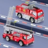 TEMI Çocuklar İçin Döküm İnşaat Araba Taşıyıcı Araç Oyuncak Fire Truck