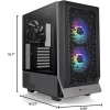 Thermaltake Mid Tower E-ATX Temperli Camlı Bilgisayar Kasası Black Ceres 300