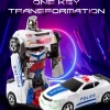 Toysery Işıklı Oyuncak Dönüşen Robot Polis Arabası Robot Police Car