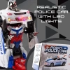Toysery Işıklı Oyuncak Dönüşen Robot Polis Arabası Robot Police Car