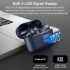 TOZO T20 LED Dijital Ekranlı Kablosuz Bluetooth Kulaklık Mavi
