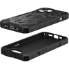 UAG Magnet MagSafe Monarch Pro iPhone 15 Kılıf Carbon Fiber with Red Accent Corner