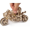 Ugears 3D Ahşap Puzzle Motosiklet Modeli Scrambler UGR-10