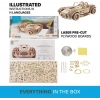 Ugears Mekanik Ahşap 3D Puzzle Araba Modeli