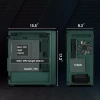 Vetroo M03 Micro ATX Mini ITX Kompakt Oyun Bilgisayarı Kasası M05 Army Green +3fans
