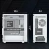 Vetroo M03 Micro ATX Mini ITX Kompakt Oyun Bilgisayarı Kasası M05 White