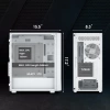 Vetroo M03 Micro ATX Mini ITX Kompakt Oyun Bilgisayarı Kasası M05 White