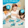 WhalesBot B3 Pro Kodlama Robotu 4+ Yaş Çocuklar İçin 24ü 1 Arada Robotik Kit