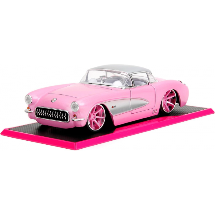 Jada Toys Pink Slips 1:24 W4 1957 Chevy Corvette Döküm Araba
