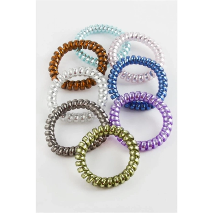 100 Adet Renkli Makarna Lastik Toka