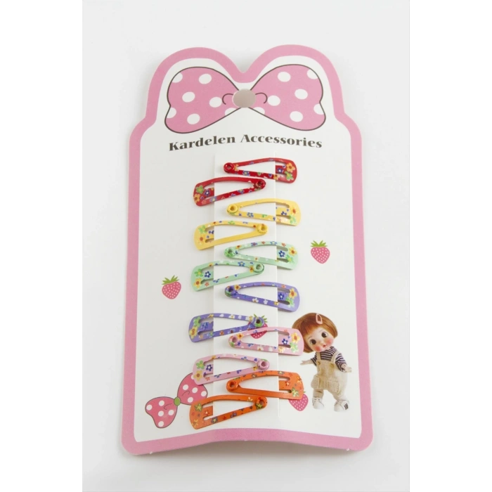 12 Adet Çiçek Çıtçıtlı Toka 2,5 cm