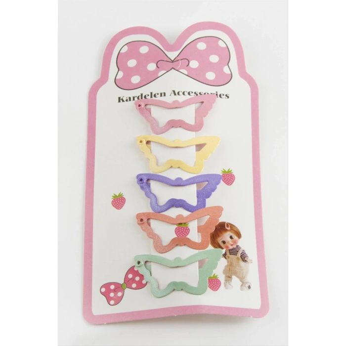 12 Adet Kelebek Çıtçıtlı Toka 3,5 cm