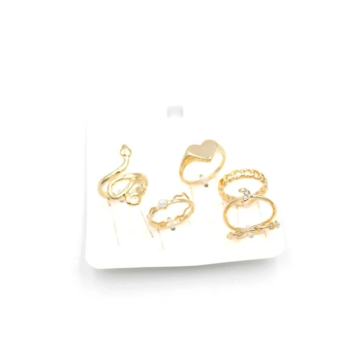 5li Set Yüzük - Altın