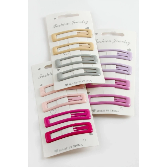 6 cm Dikdörtgen Çıtçıtlı Toka 4 Adet