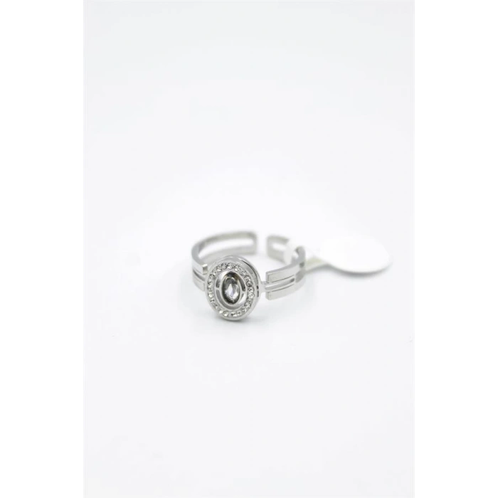 6lı Yuvarlak Taşlı Yüzük - Gümüş