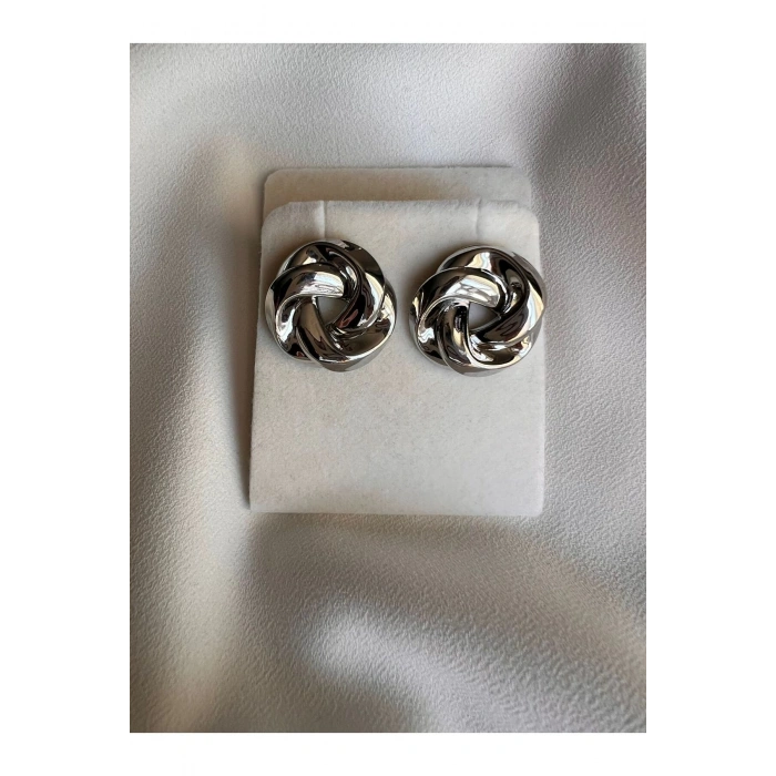 Kadın Silver Çelik Kararmaz Şık Küpe